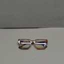 livho Oversized up to 99% Blue Light Blocking Glasses for Woman - Rectangle Fashion Glasses for Computer, Chic Preppy Frame (Amber Marble)