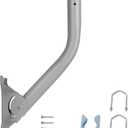 Heavy Duty Universal Adjustable Antenna Mount Pole(OD 1 11/16", Length 17 1/4"), Pole Mounting Bracket for Wall Eave Roof, Compatible with Antenna, Weather Station and WiFi Extender, with U-Bolt Kit