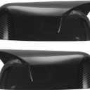 Motoforti 1 Pair ABS Left Right Side Mirror Cover Cap Replacement Black for Ford Explorer 2011-2019 Ox Horn Mirror Guard Cover