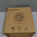 Portable Table fan, Window Fan, Small Box Fan with 3 Powerful Speed & 4 Timer Setting, 270 Pivoting Quiet Square DC Fan for Home Office Bedroom Bathroom Kitchen (White)