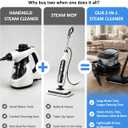 Steam Cleaner, Detachable Handheld & Mop Combo, 15s Fast Heat, 1600ML Tank