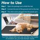 Grounding Mat, 11.8x27.6 Inch Grounding Mat for Bed, Earth Connected, Grounding Pad for Improving Sleep Helping to Eliminate Anxiety, Black