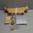 H.J. Immbir 30 Sets Kraft Gift Boxes Rectangle Kraft Paper Drawer Box with Window Homemade Soap Box with Blank Tags and Jute String for Birthday Christmas Weddings