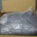 Magnetic Thermal Insulated Door Curtain Temporary Magnetic Screen Door Fits Door Size 36"X80" Thicker Layered Fabric Self Closing Door Curtains with Thicken Cotton for Winter Back/Front Doors (Gray)