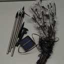 TAILERRI Solar Christmas Pathway Lights for Outside, 4 Pack Artificial Tree Snowflake Stake Lights, Waterproof Christmas Decorations for Yard Garden Patio Party Winter Decor (Multi-Colored)