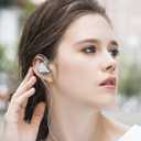 KZ ZAS 7BA+1DD in Ear Earphone 8 Unit Hybrid Technology Flagship Wired Earbuds Monitor Headphones 8Core Cable Music Sport Earphone (with Mic, White)