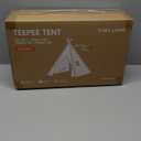 Tiny Land Teepee Tent for Kids  100% Cotton Play Tent with Padded Mat & Star Lights, Foldable with Carry Bag, Indoor Play Tent for Girls & Boys