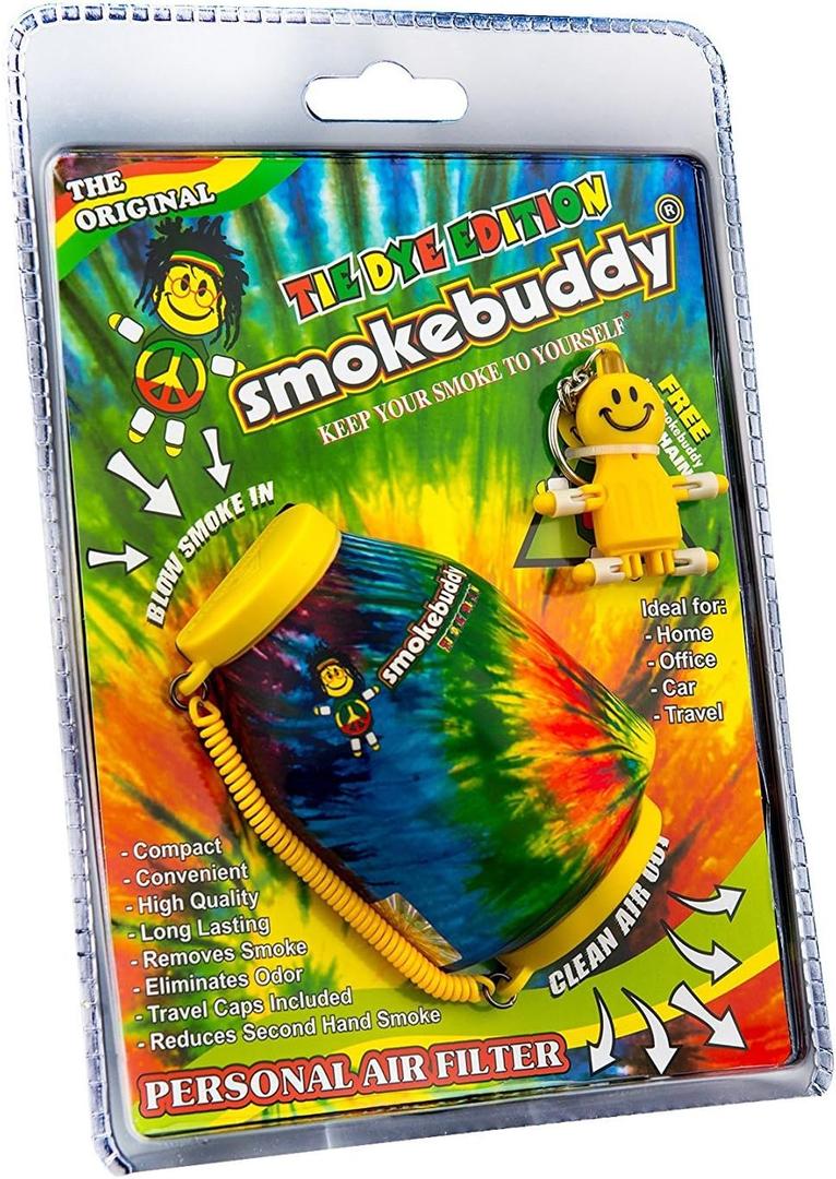 Smoke Buddy Tie Die Yellow/Orange Assorted Personal Air Filter