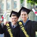 Graduation Cap Decorations Kit Bachelor Cap and Graduation Satin Sash Shoulder Straps for Graduates Shoulder Straps Congrats Grad Ceremony Party Supplies