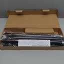 Zeerobee Curtain Rods for Windows 66 to 120, Black Curtain Rod, Adjustable 1 Inch Heavy Duty Outdoor/Indoor Modern Drapery Pole, 32"-120"