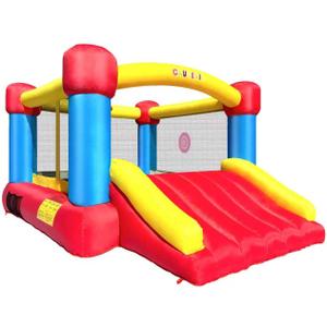 Causeair Inflatable Bounce House with GFCI Blower,12 ft L x 9 ft W,Basketball Hoop,Dart Ball Game,Durable PVC Coated Bounce Area,Jumping Bouncy Castle with Slide