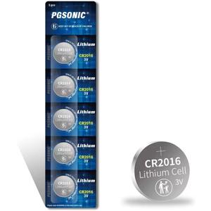 PGSONIC CR2016 3V Lithium Battery (5pcs)