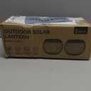 Solar Lanterns Outdoor Waterproof: 2 Pack Hollow Out Retro Metal Lantern Lights - Solar Lantern Decorative - Gardening Gifts for Women Mother's Day, Outside Garden Yard Patio & Indoor Tabletop Decor (Copper)