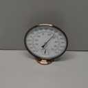 6’’ Outdoor Thermometer Hygrometer  Solid Brass Analog Temperature Gauge with Stand, No Battery Required Weather Dial Hygrometer Thermometer for Home, Office, Table or Decorative