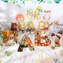 Mifoci 4 Pcs Large Baby Shower Food Trays 13.7" Charcuterie Board Letter Shaped Serving Platter Fillable Boxes for Gender Reveal Baby Shower Party Paper Chocolate Candy Decoration