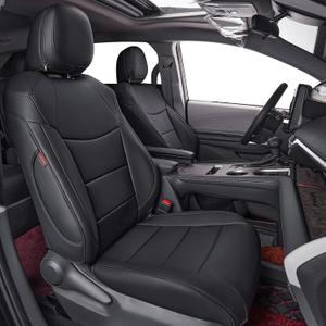coverdream Sienna Seat Covers Custom Fit for 2021-2026 Toyota Sienna LE/XLE (8-Passenger),2nd Row Bench w/Removable Middle Seat,Waterproof Leather Car Seat Protector (Full Set,Black)