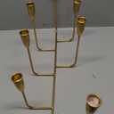 UKN Abstract Gold Foil Finished Tapered Metal Candle Holder 21" X 10" 21 X 7 10