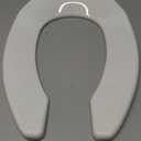 Commercial Heavy Duty Open Front Toilet Seat Without Cover, Thickened Material, Never Loosen, ELONGATED, White (18.5), 1-Pack