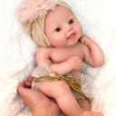 Soft Silicone Baby Doll 15 inch Real Life Baby Dolls Silicone Full Body Anatomically Correct Girl Baby Doll