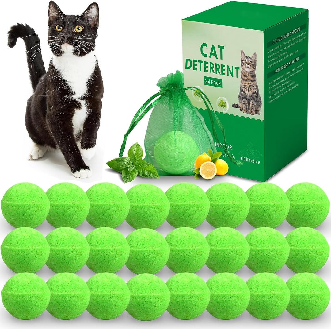 24 Pack Cat Deterrent Outdoor Indoor, Keep Cats Away Yard Garden Furniture, Safe for Pets, Kids