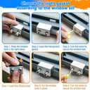 Window Locks, 6 Sets Sliding Window Locks, Sliding Door Lock, Childproof Safety Window Lock Clamps Window Bar or Home School and Office Yellow