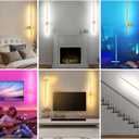 GOODATE 23.6 Inch Battery Operated Wall Sconce, 12000mAh Rechargeable Wall Sconce with Remote Control, Dimmable LED Wireless Wall Light for Bedroom, Living Room, 15 Colors, 180 Rotate, Gold, 1 Pack