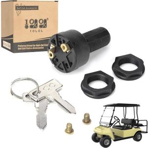 10L0L Golf Cart Ignition Key Switch for Club Car DS 1996-Up (36V/48V Electric) Golf Cart Starter Switch OEM# 101826201
