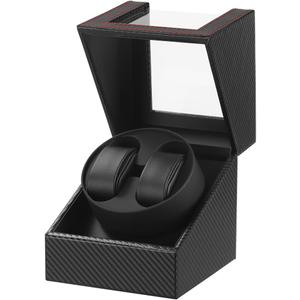 Automatic Watch Winder with Quiet Japanese Motor,AC Adapter or Battery Powered,Premium Leather Exterior and Soft Flexible Watch Pillows for Watches