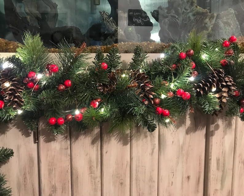 Christmas Garland, Christmas Decor, Mantle Garland