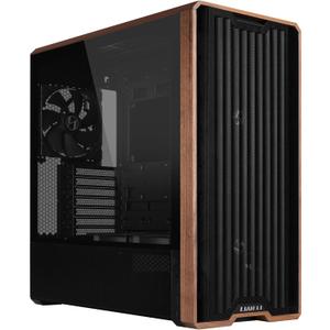 Lian Li LANCOOL 217 Genuine Walnut Wood Computer Case, Mid-Tower ATX PC Case with 5 Pre-Installed PWM Fans 2x170mm, 2x120mm & 1x140mm, Flexible PSU & Cable Installation - Black (LAN217X)