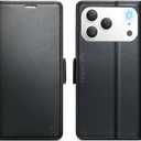 for iPhone 17 Pro Max Case Wallet with RFID Blocking Card Holder, PU Leather Kickstand Protective Flip Phone Cover Fit for iPhone 17 Pro Max 6.9" Black