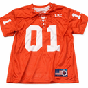 Orange Football Jersey With Lace-Up Closure