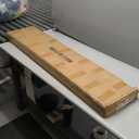 Clothes Rack 36in, Wall Mounted Garment Racks with Brown Real Wood Shelf, Heavy Duty Hanging Clothes Rack, Multi-Purpose Hanging Rod, Space-Saving Closet Storage