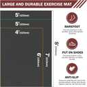 Stepwaver Extra Large Exercise Mat, 8'x5' (6mm) Thick Workout Mat