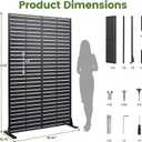 Outdoor Privacy Screen 72" HDPE Fence 6 Panels for Patio,Black