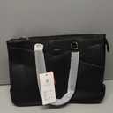 LOVEVOOK Laptop Tote Bag for Women 15.6 Inch Waterproof Leather Computer Bags Business Office Work Briefcase Black
