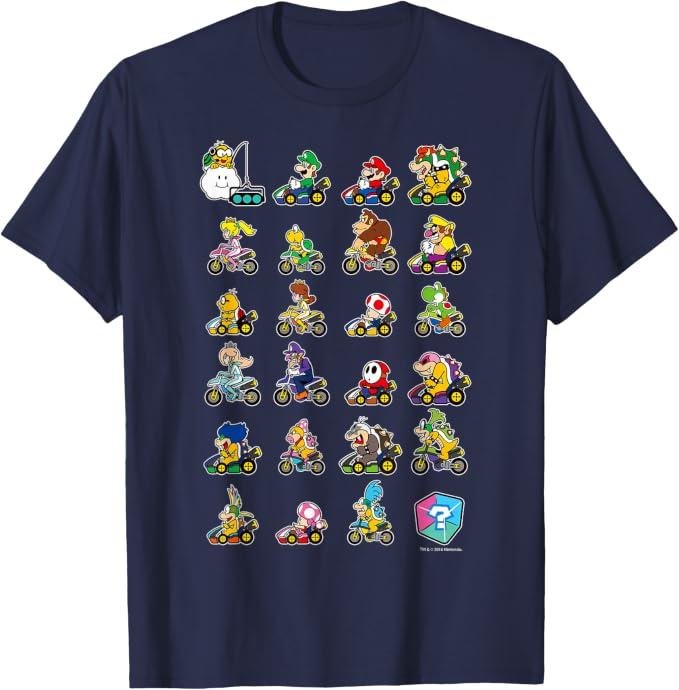 Mario Kart Character Stacks T-Shirt, 2XL