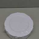 WDF 60pcs White Plastic Plates -10.25inch Baroque White Disposable Dinner Plates for Upscale Parties/Wedding