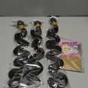 #1b Color Body Wave Human Hair Bundles HuxoWax Unprocessed Virgin Mixed Length 3 Bundles/150g 18 20 22 Inch Natural Black Color Human Hair Extensions