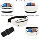 Viqueen Fashion Large Fanny Waist Pack Crossbody Belt Bag for Women and Men,Lightweight Bag with Zipper and Pockets for Running and Sports,Water Resistant,Hands Free Phone Carrying(Beige)