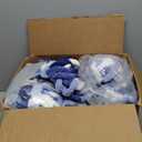 Chunky Yarn for Hand Knitting - #10 Chunky Chenille Blanket Yarn, Jumbo Big Thick Chunky Yarns for Crocheting, Tie Dye Bulky Knit Yarns, 8 Skein (25 yds 8 oz Each Skein), Multi Blue & White