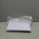 Supernal 12pcs White Plastic Serving Trays,15''X10'' Decorative Serving Trays,Slanted Rectangle Platter,Plastic Fast Food Tray,Wedding Platter Party Trays,Disposable Serving Party