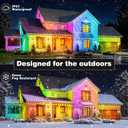LITSOUL 500FT Permanent Outdoor Lights for House Waterproof, Smart RGB Eave LED Lighting with 16 Million Colors, IP67 Outdoor Strip Lights for Christmas Halloween Holiday Daily Decorations(500FT)