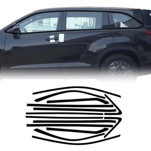 Side Window Trim Chrome Delete Blackout Overlay Kit Pre-Cut Vinyl Compatible for Toyota Highlander 2015-2021