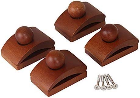 Precision Quilting Tools Classy Clamps Wooden Quilt Wall Hangers - 4 Small Hanger Clips (Black) and Screws for Wall Hangings - Tapestry Hangers for Hanging - Quilt Clips (Dark)