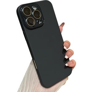 Caseative for iPhone 16 Pro Case,Solid Color Full Camera Lens Protection Phone Case (Grey)