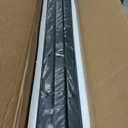 72" Metal Privacy Screen Freestanding Outdoor Room Divider Decorative Laser Cut Fence Panel, Weatherproof Patio Privacy Fence for Garden, Balcony, Backyard Landscape (Black)