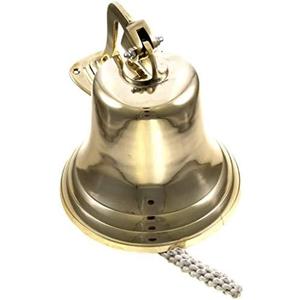 11" H Brass Ship Bell Polished Premium Nautical Boat's Bell Maritime - Jumbo Bells Rustic Vintage Home Decor Gifts