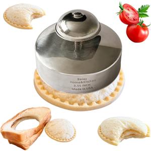 Sandwich Cutters and Sealer Uncrustables Maker Stainless Steel 3.5inch Sandwich Bread Cutter Great for Lunchbox and Bento Box