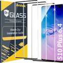 Ultrasonic 1Fingerprint Support, 3D Curved,HD Clear Scratch Resistant for Samsung S10 Plus Glass Screen Protector
